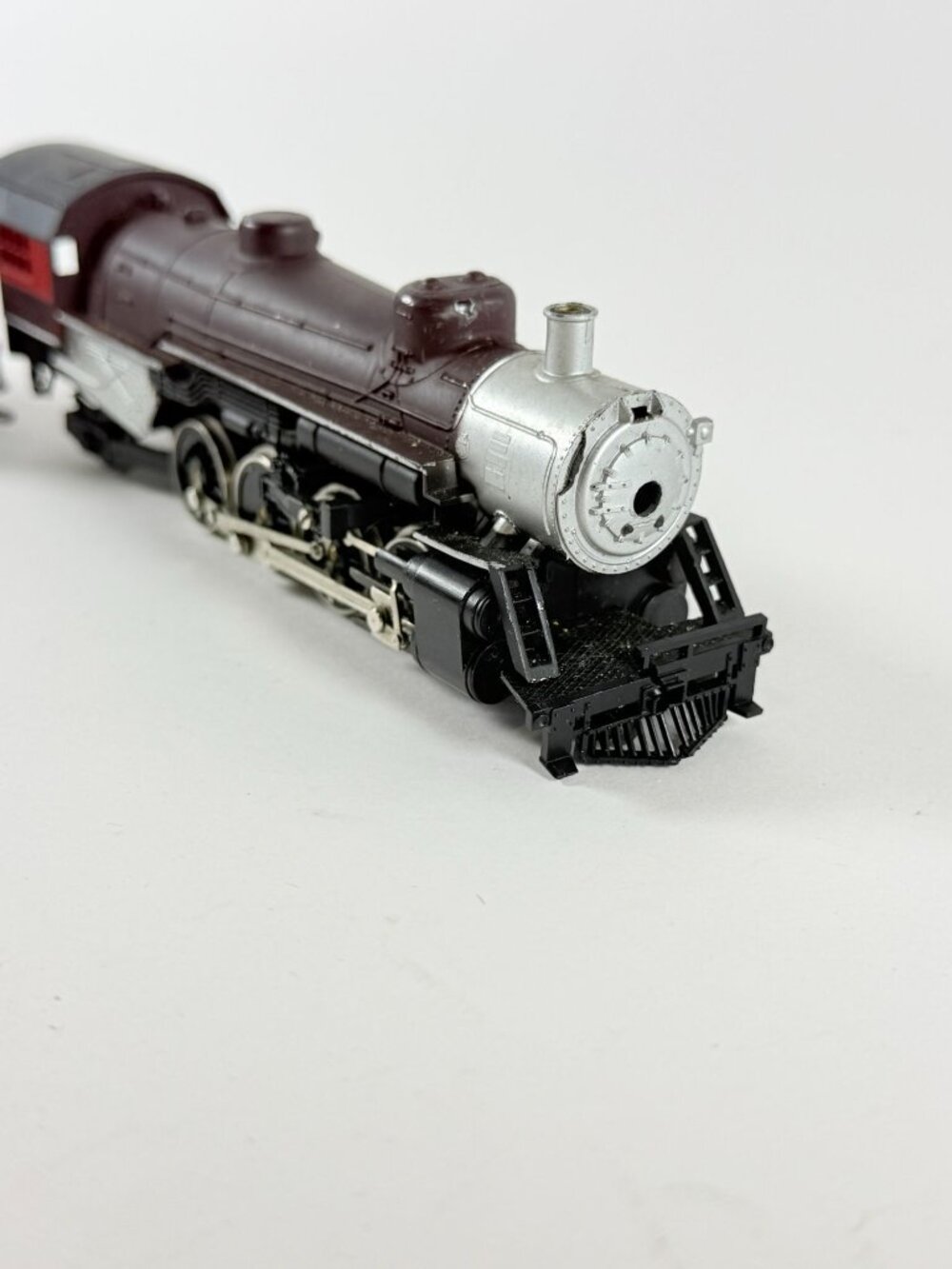 RSO Vintage HO Steam Locomotive & Coal Tender Train Burgundy & Silver Read